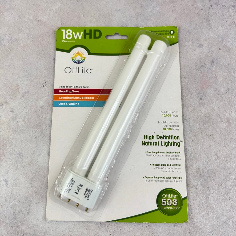 Genuine OEM OttLite Bulb Replacement Type B PL18-B Model T18330 18W (=75w) NEW